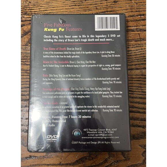 Kung Fu Theater 5 DVD Set Master Arts Bruce Lee Li True Game of Death NEW - Picture 5 of 6